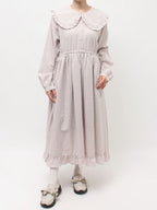 merry jenny｜Check Frill Collar Dress
