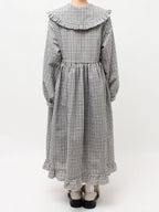 merry jenny｜Check Frill Collar Dress