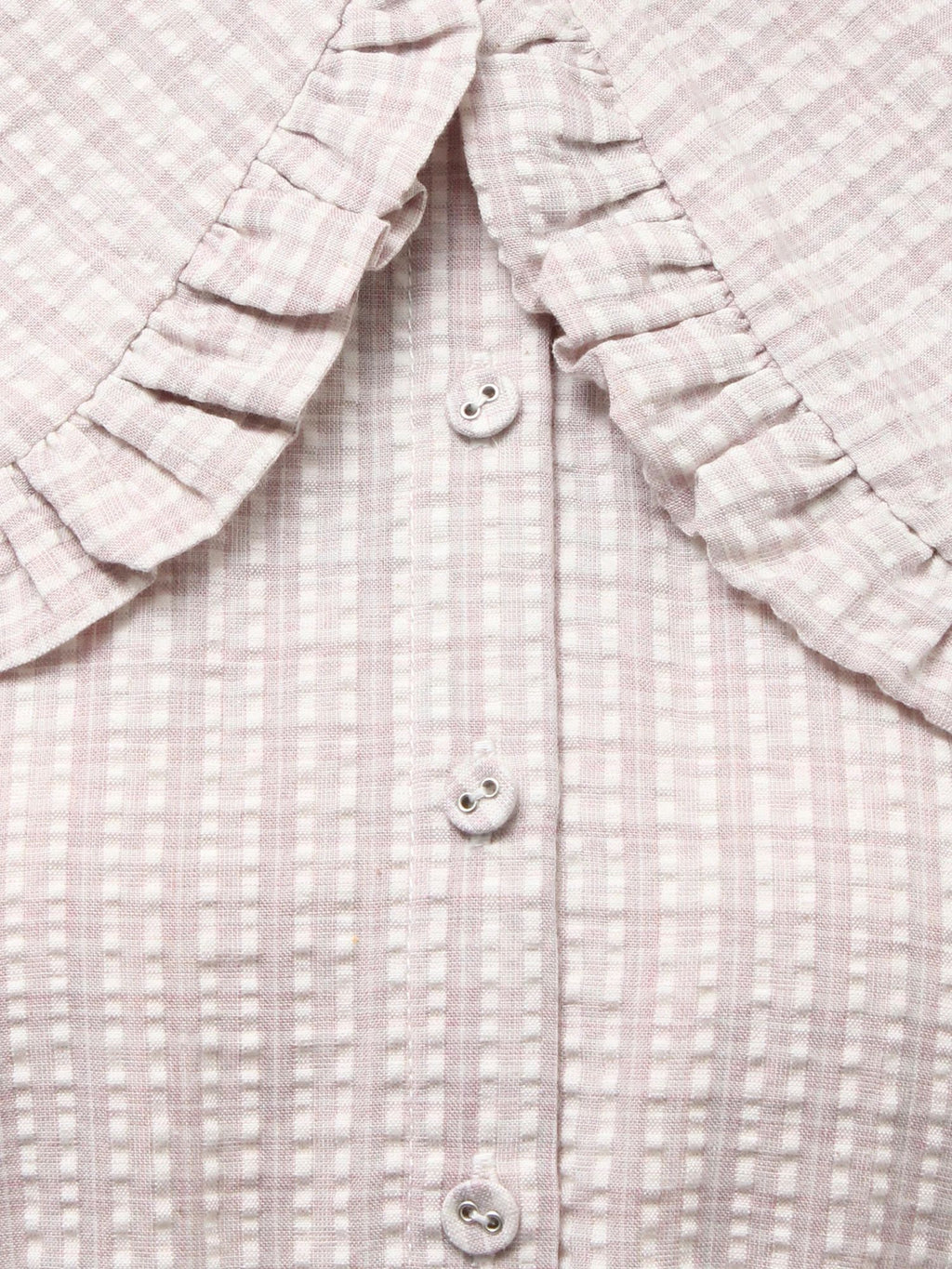 merry jenny｜Check Frill Collar Dress