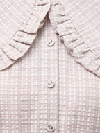 merry jenny｜Check Frill Collar Dress