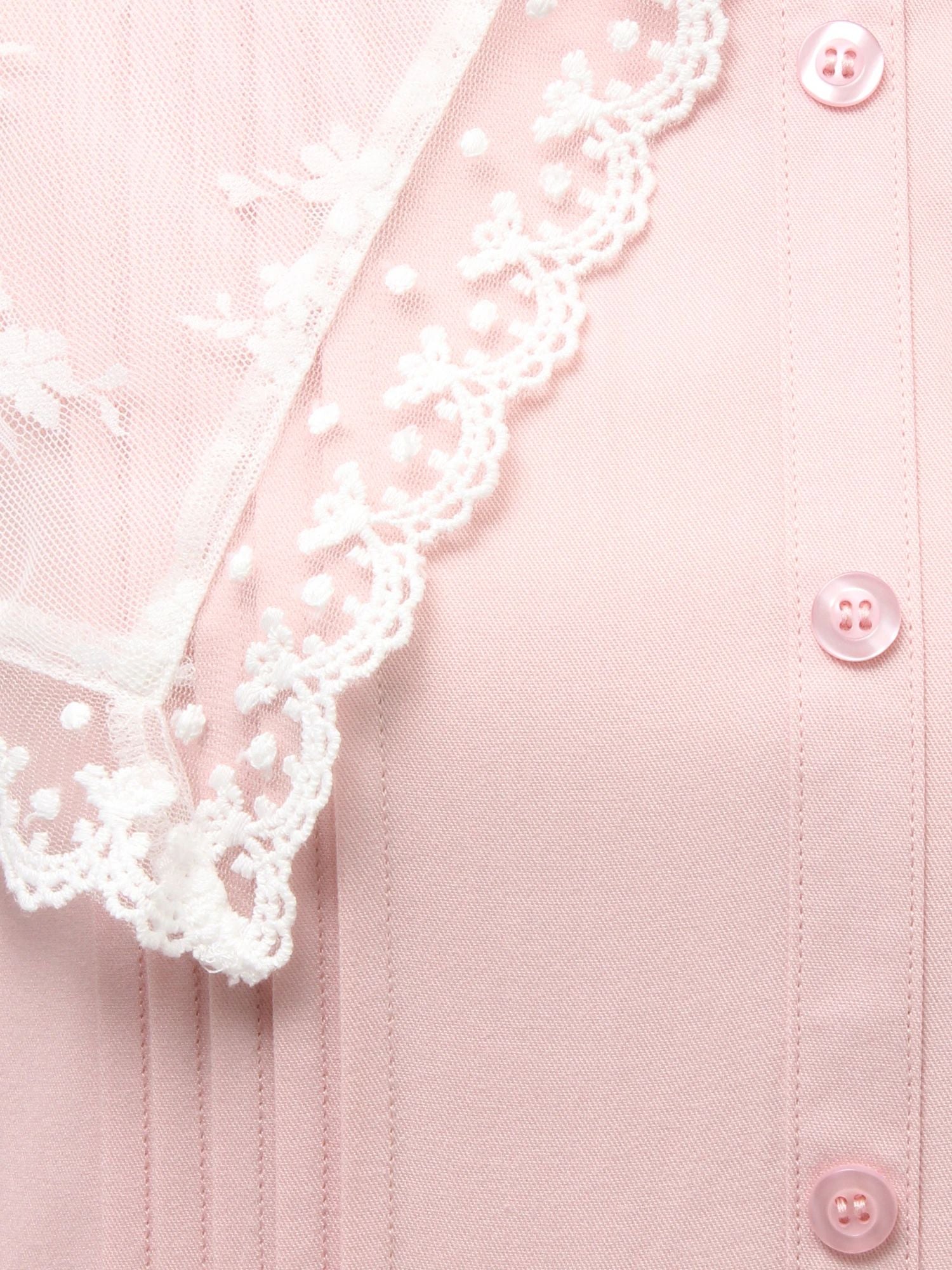 merry jenny｜Airy Lace Collar Dress