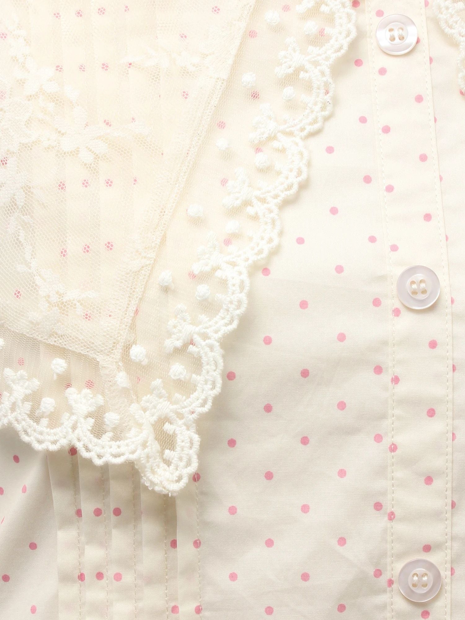 merry jenny｜Airy Lace Collar Dress