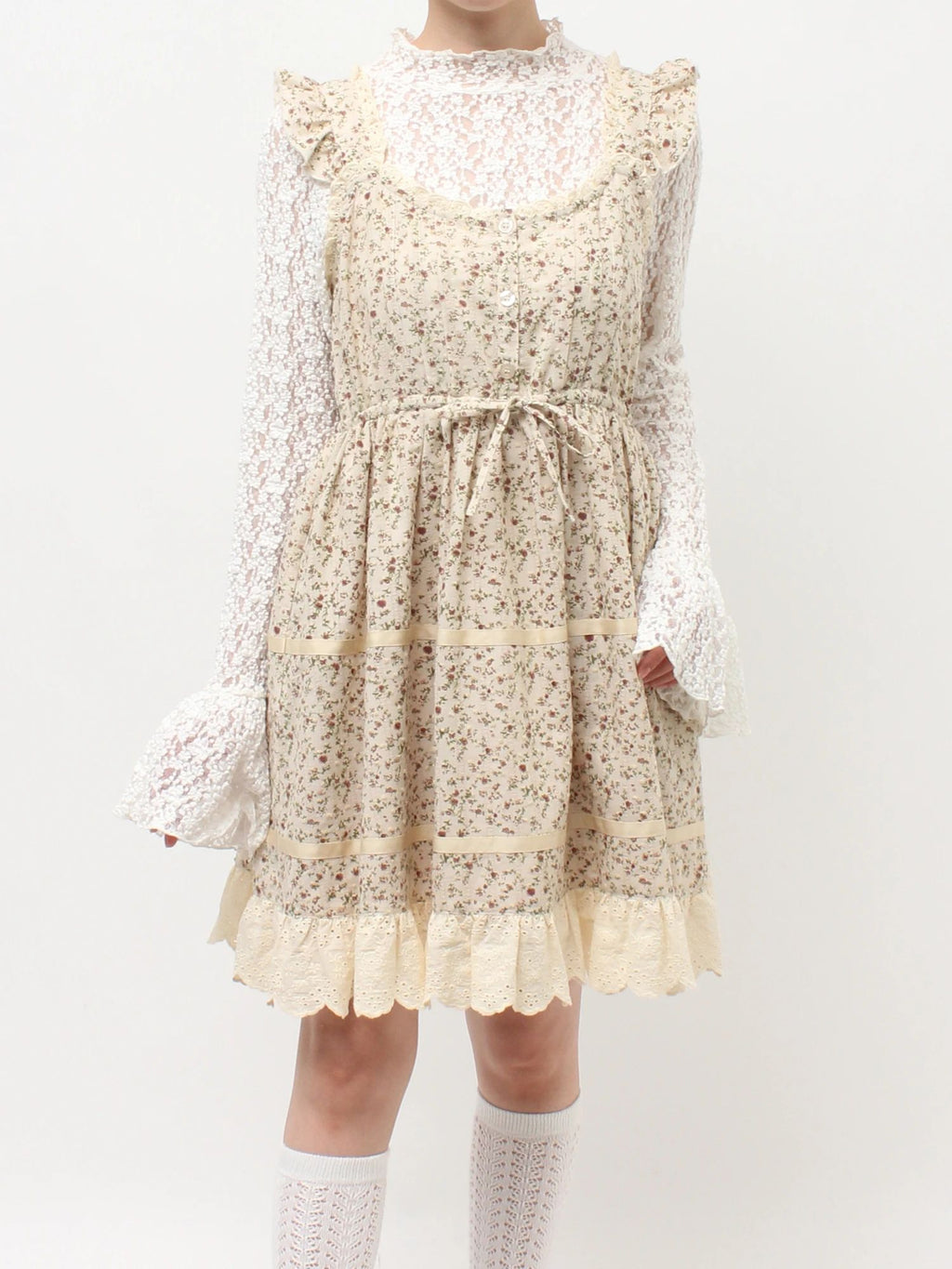 merry jenny｜Petit Flower Flare Mini Dress