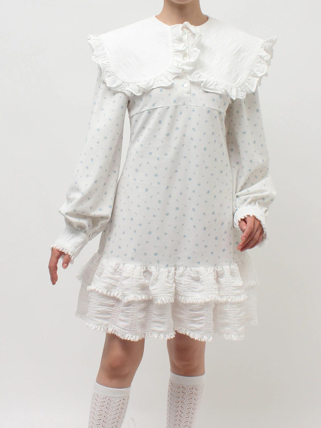 merry jenny｜ Frill polo mini dress