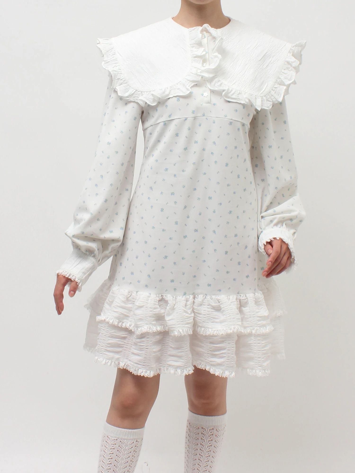merry jenny｜ Frill polo mini dress