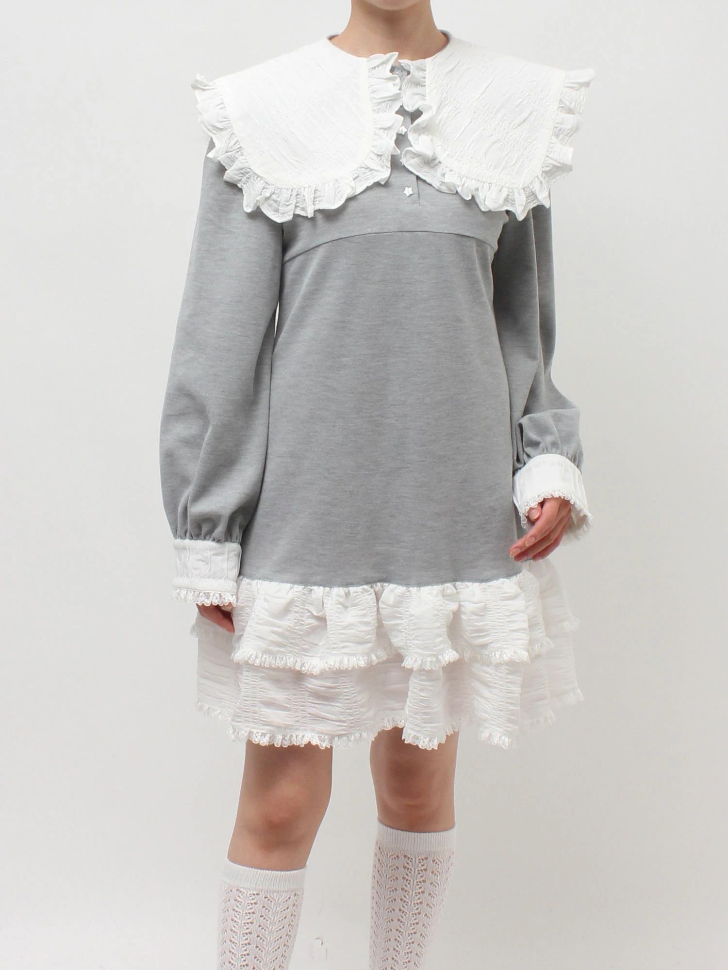 merry jenny｜ Frill polo mini dress