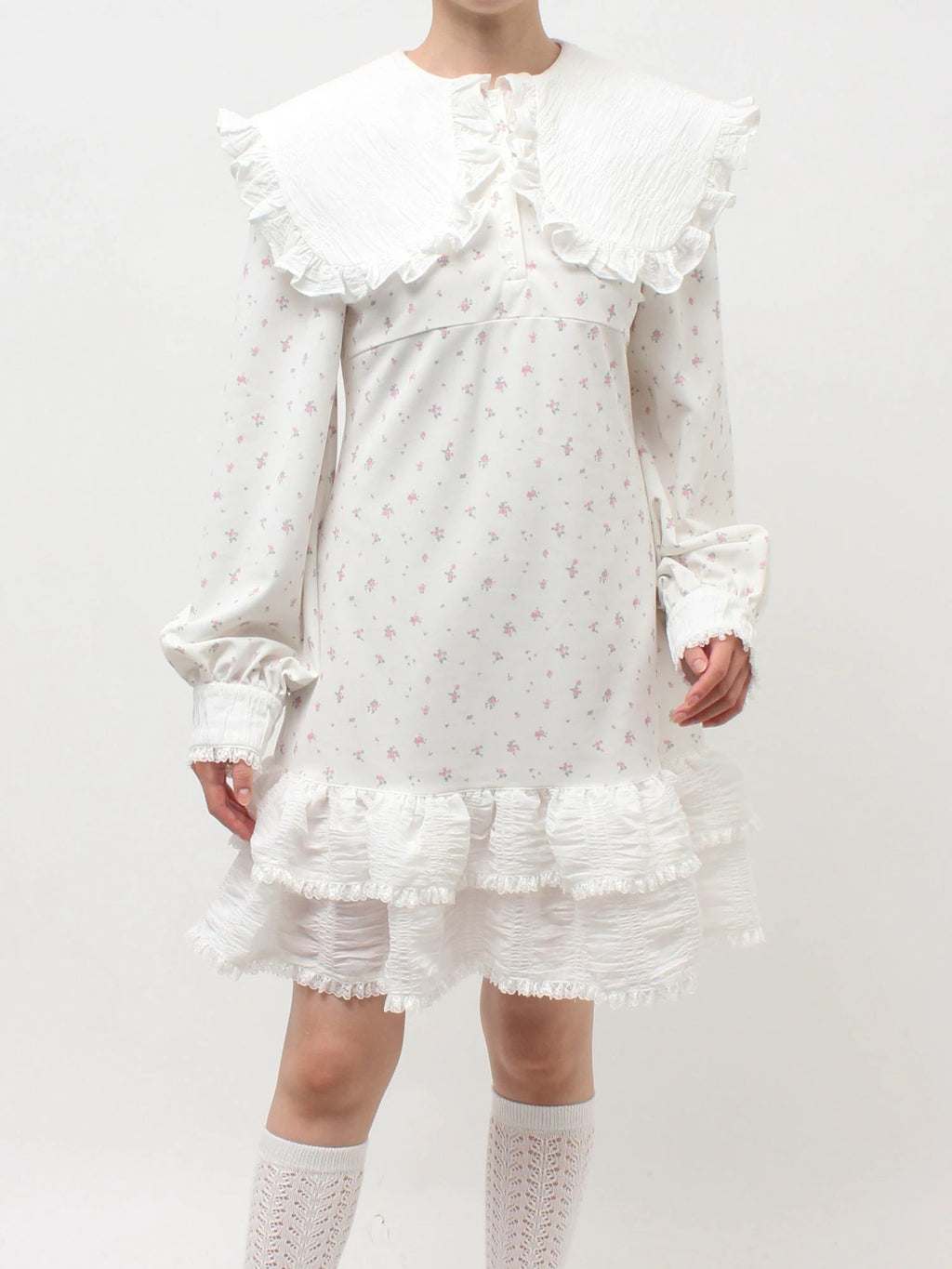 merry jenny｜ Frill polo mini dress