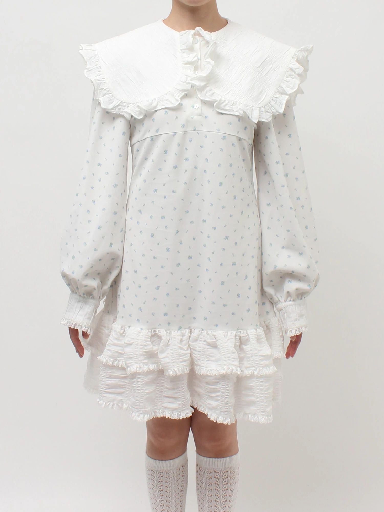 merry jenny｜ Frill polo mini dress