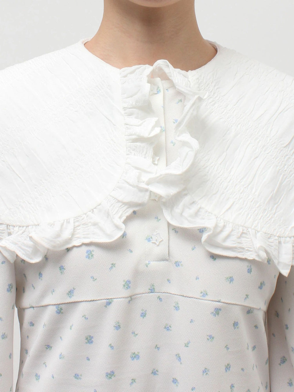merry jenny｜ Frill polo mini dress