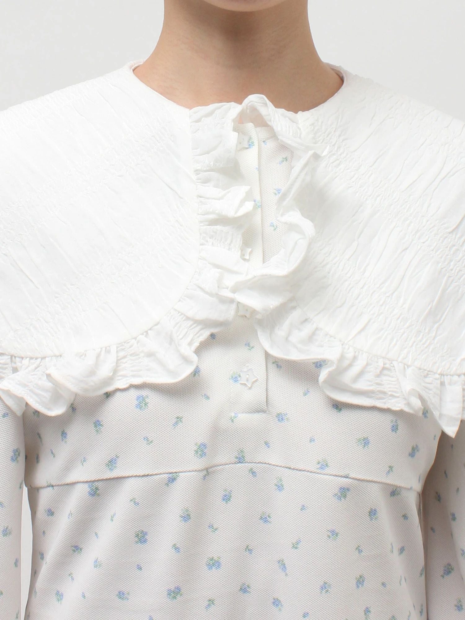 merry jenny｜ Frill polo mini dress