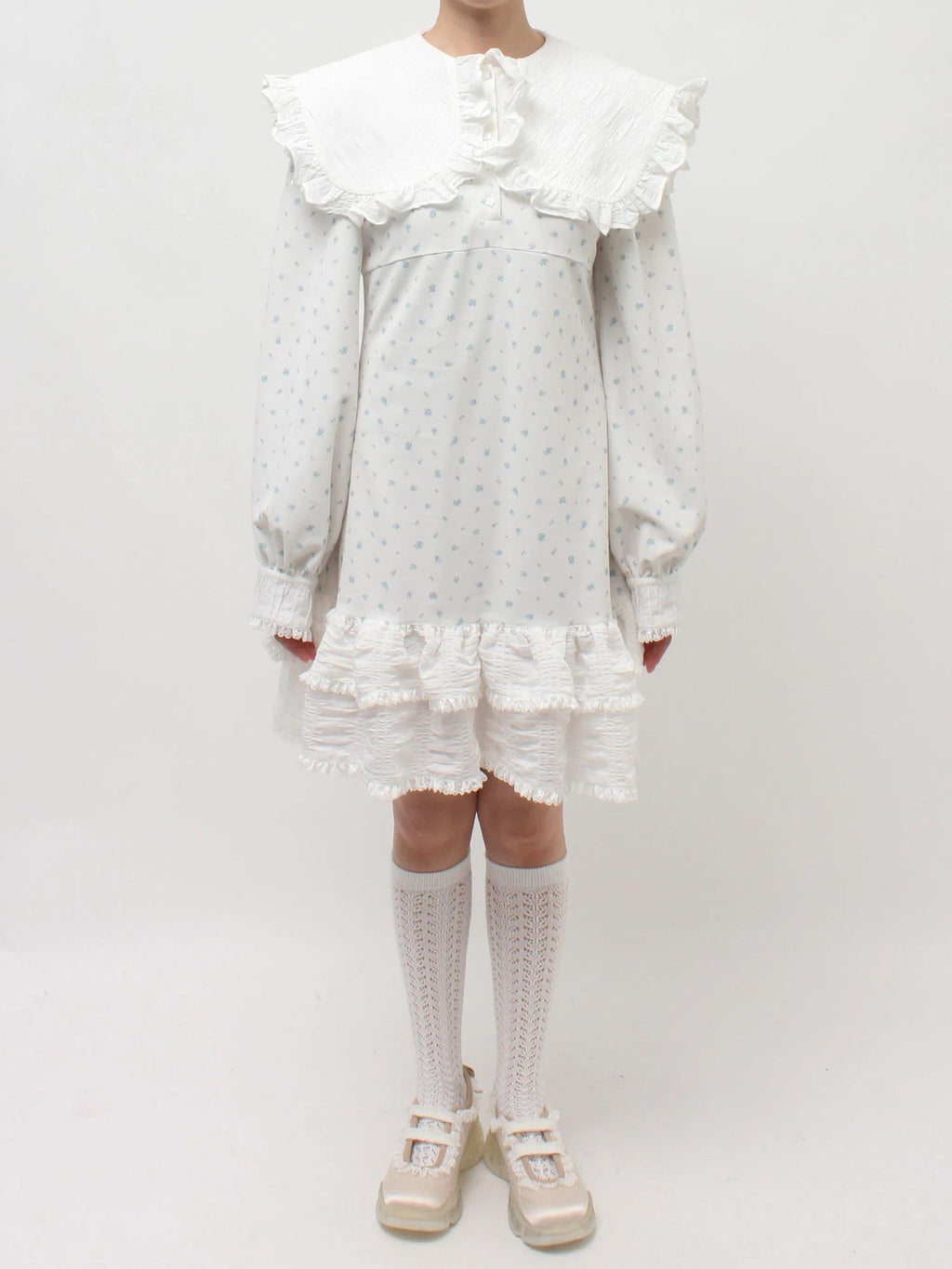 merry jenny｜ Frill polo mini dress