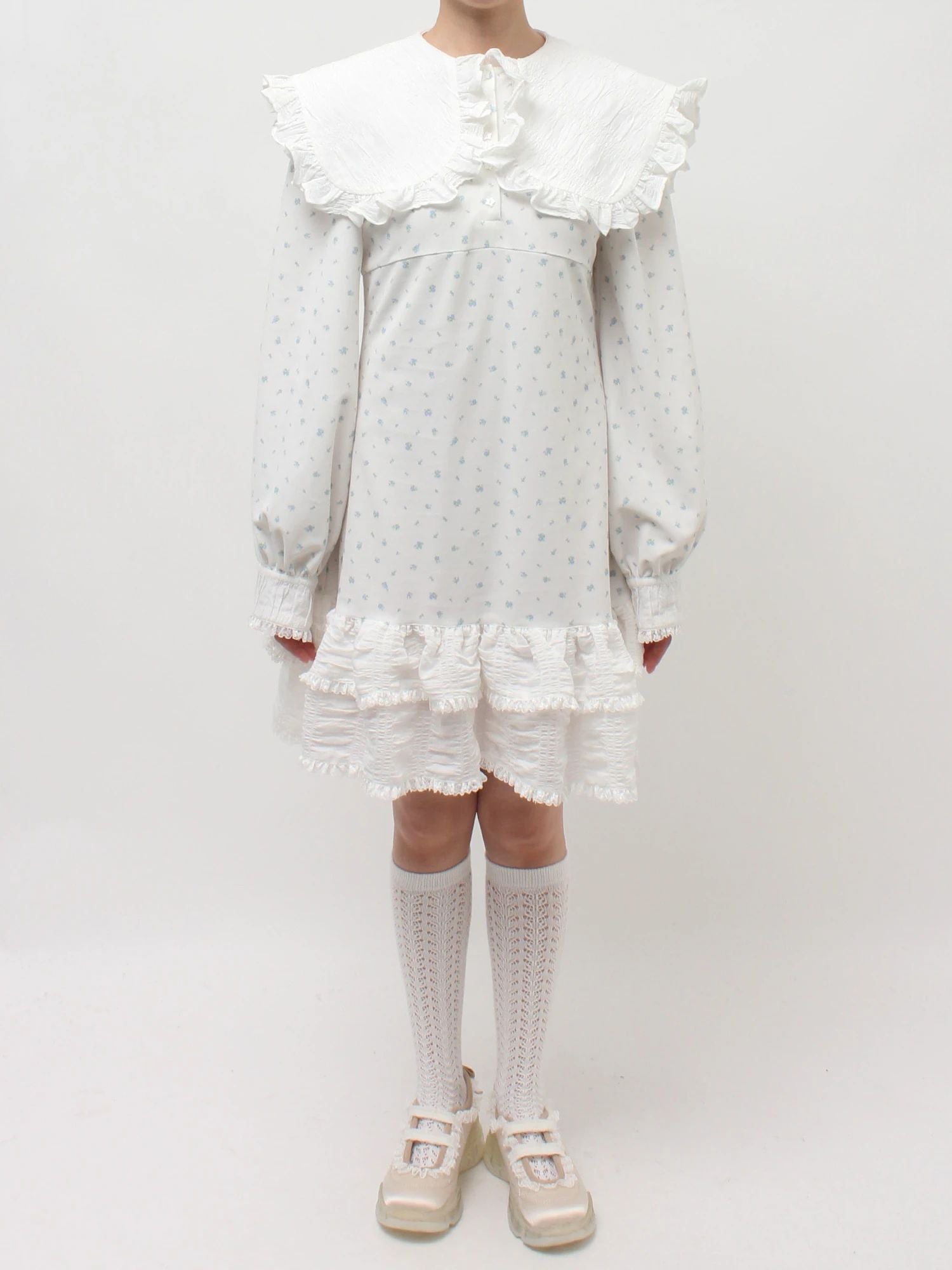 merry jenny｜ Frill polo mini dress