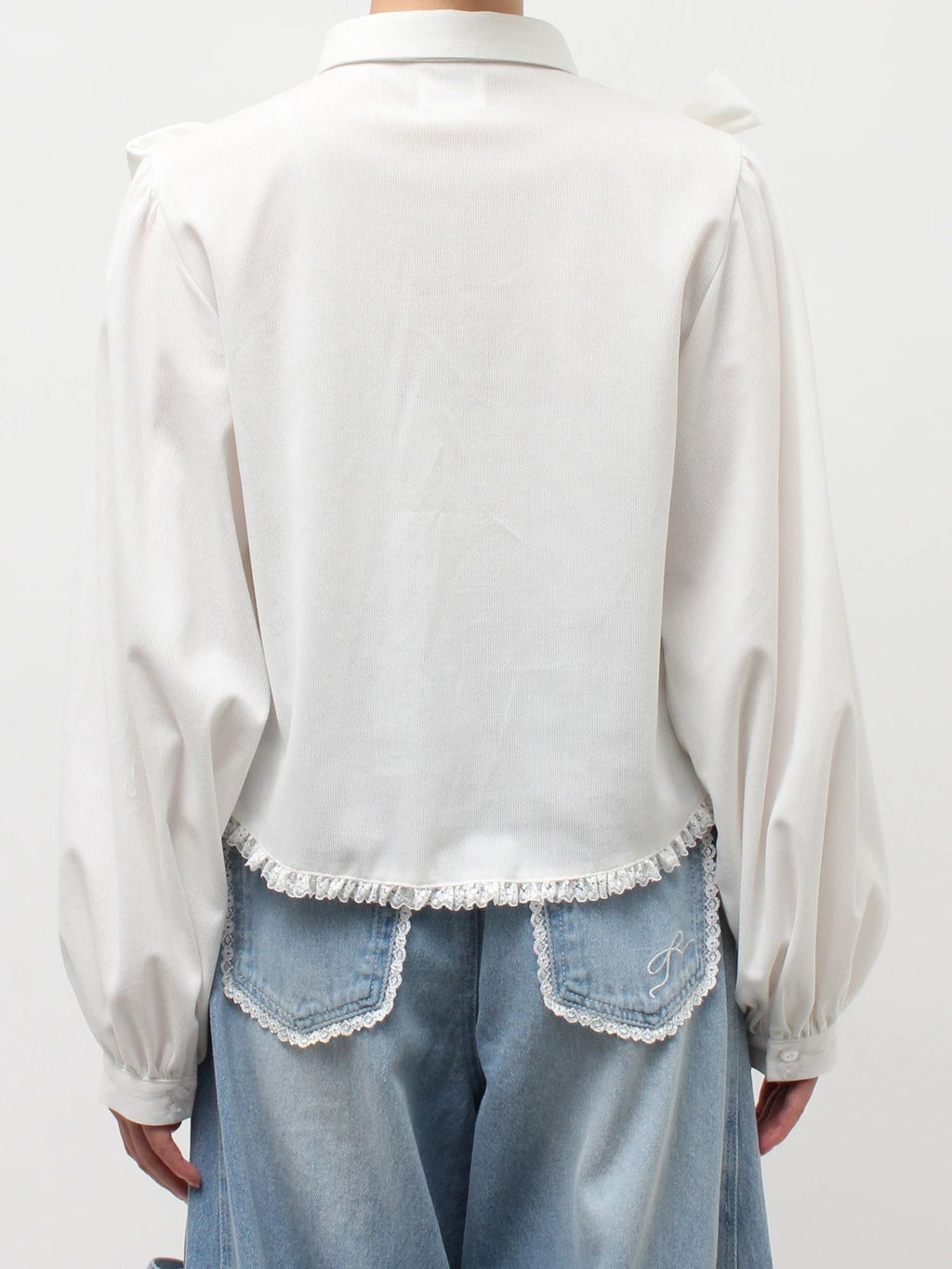 merry jenny｜Double Ribbon Blouse