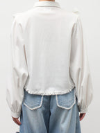 merry jenny｜Double Ribbon Blouse