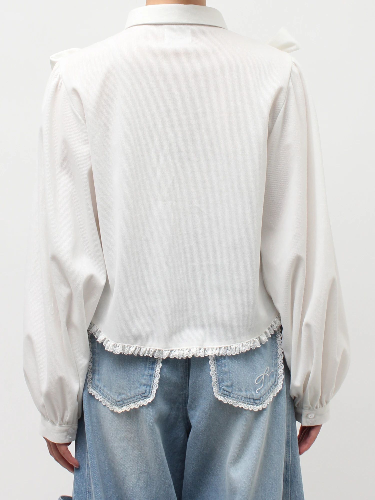 merry jenny｜Double Ribbon Blouse