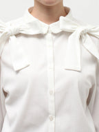 merry jenny｜Double Ribbon Blouse