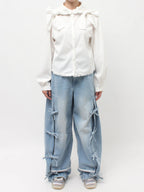 merry jenny｜Double Ribbon Blouse
