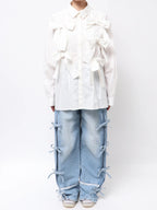 merry jenny｜Bon Bon Ribbon Shirt
