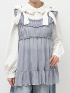 merry jenny｜ Sheer Gathered Tunic
