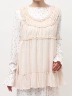 merry jenny｜ Sheer Gathered Tunic