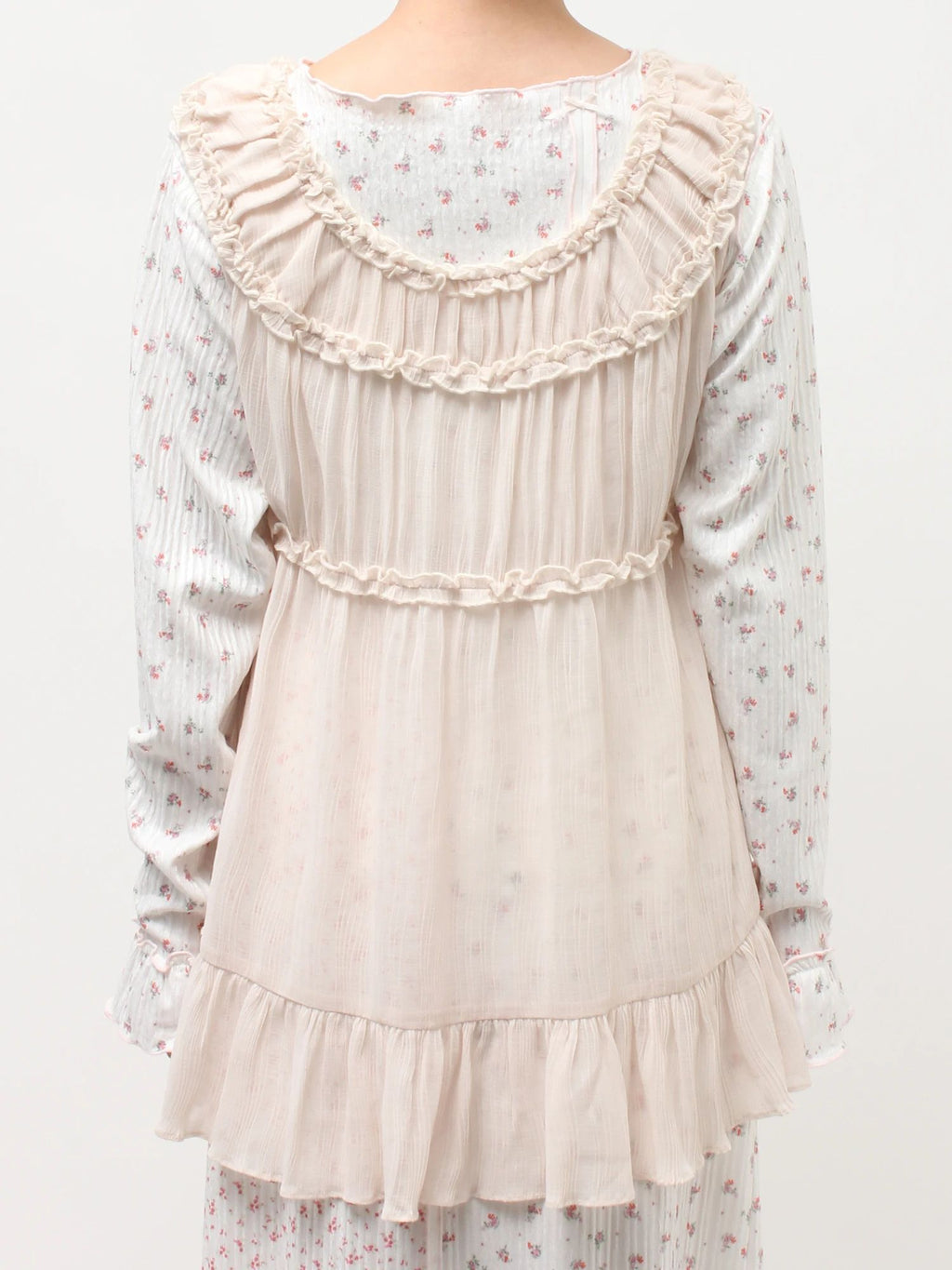 merry jenny｜ Sheer Gathered Tunic
