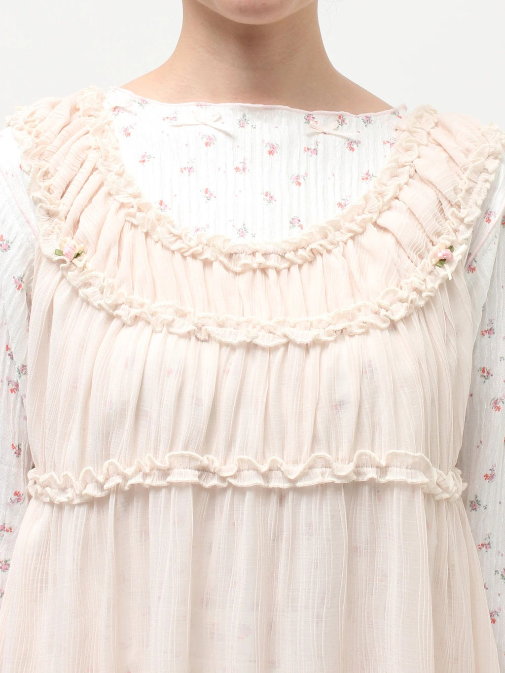 merry jenny｜ Sheer Gathered Tunic