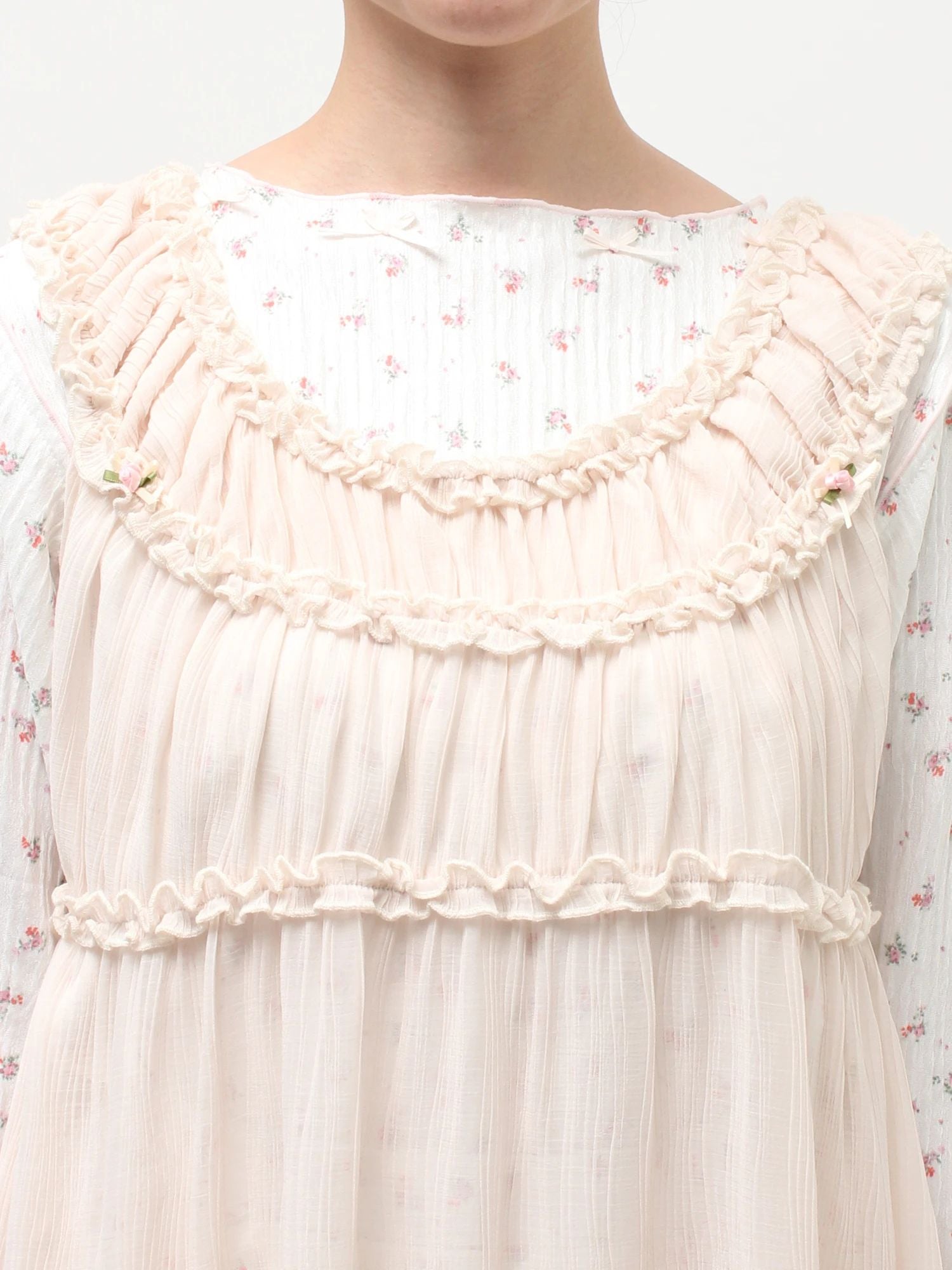 merry jenny｜ Sheer Gathered Tunic