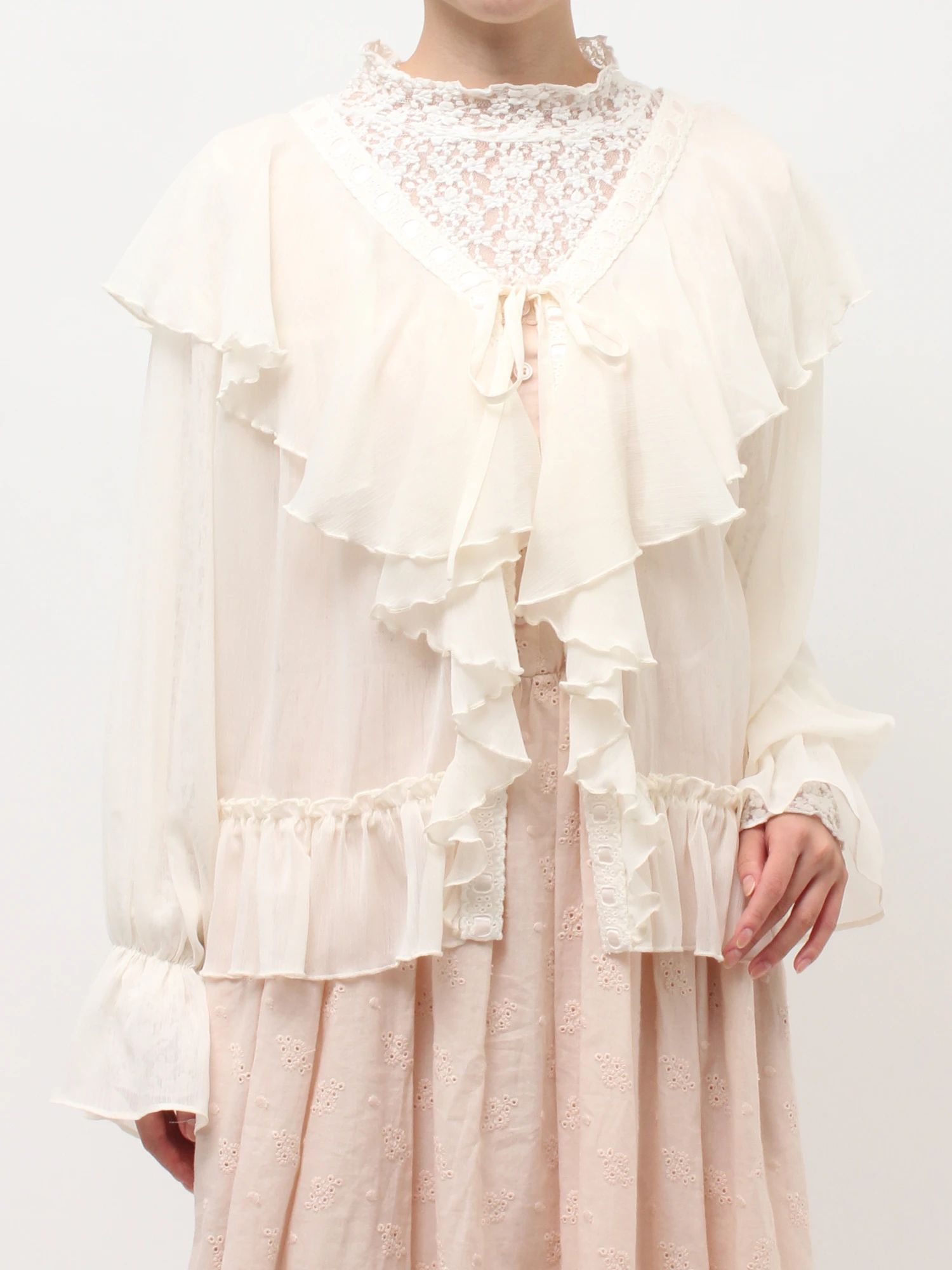 merry jenny｜Sheer Frill Bolero