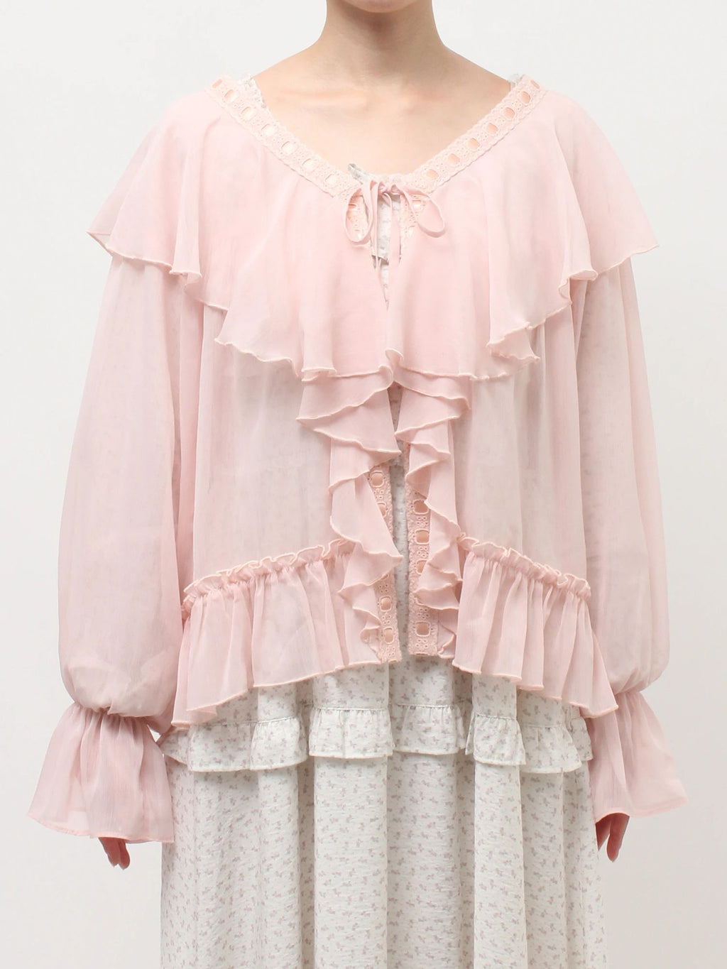 merry jenny｜Sheer Frill Bolero