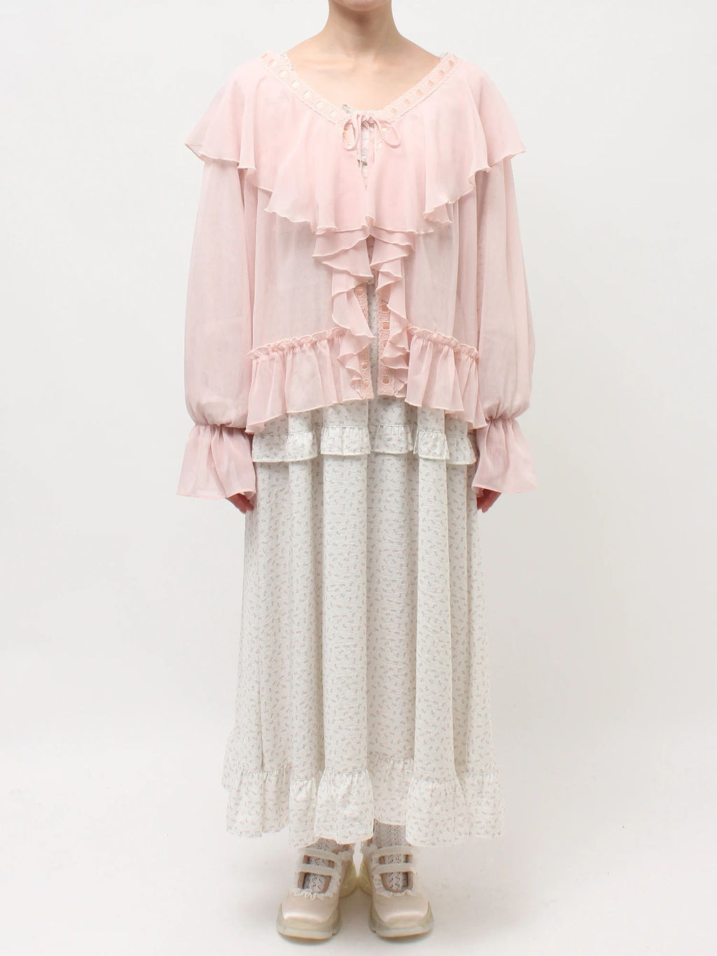 merry jenny｜Sheer Frill Bolero