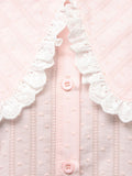 merry jenny｜Dot Lace Frill Collar Blouse
