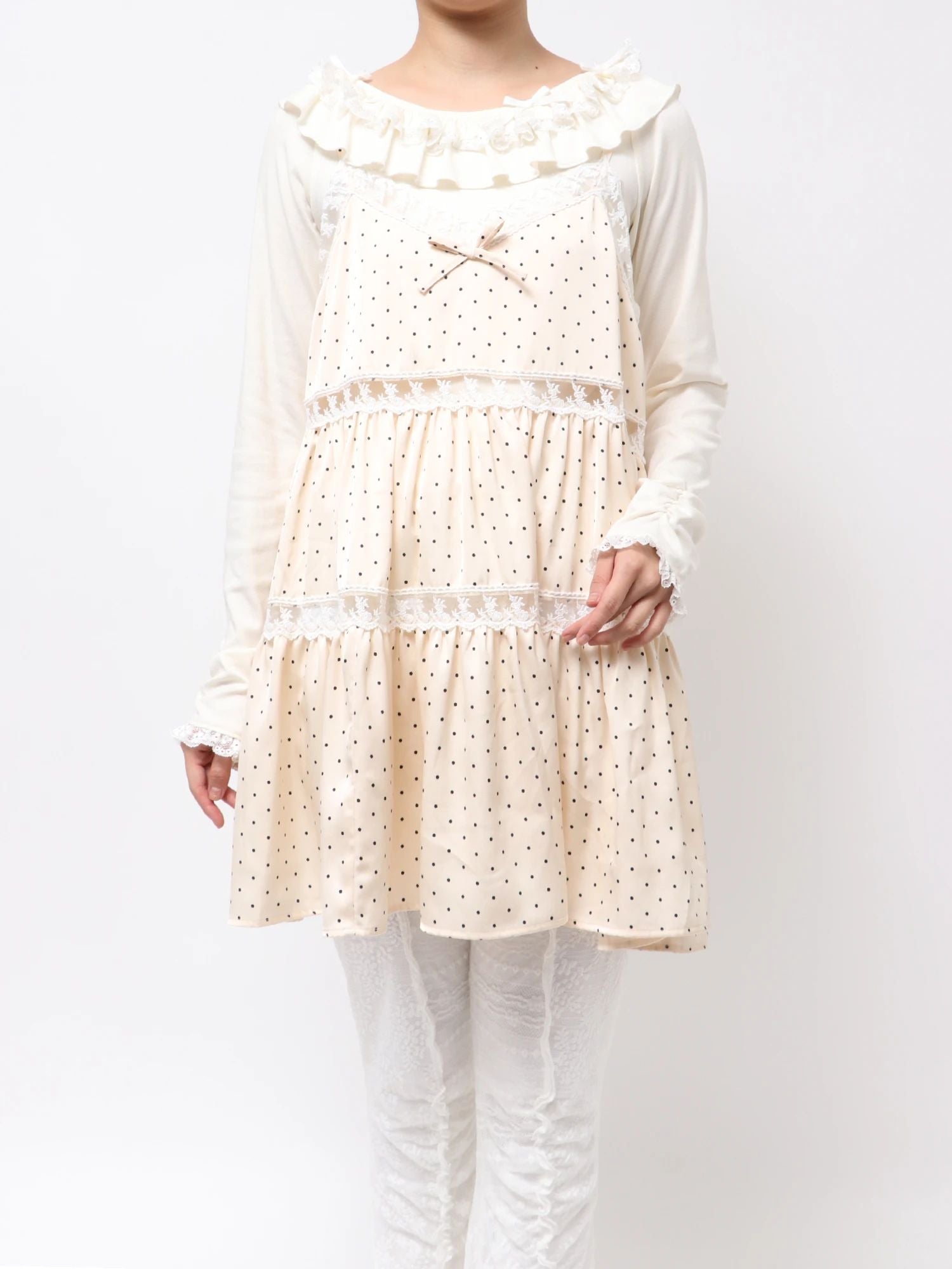 merry jenny｜Dot Babydoll Dress