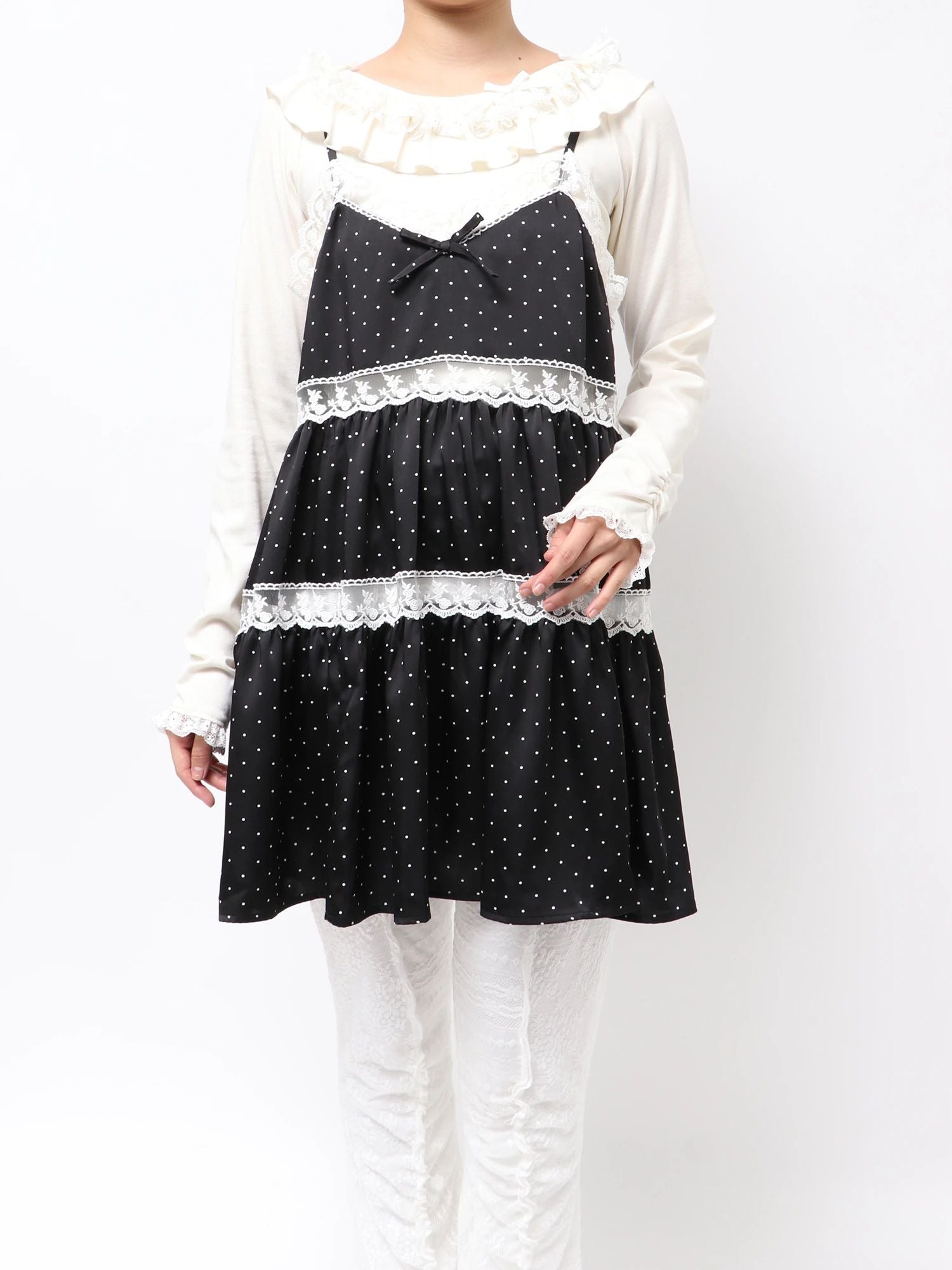 merry jenny｜Dot Babydoll Dress