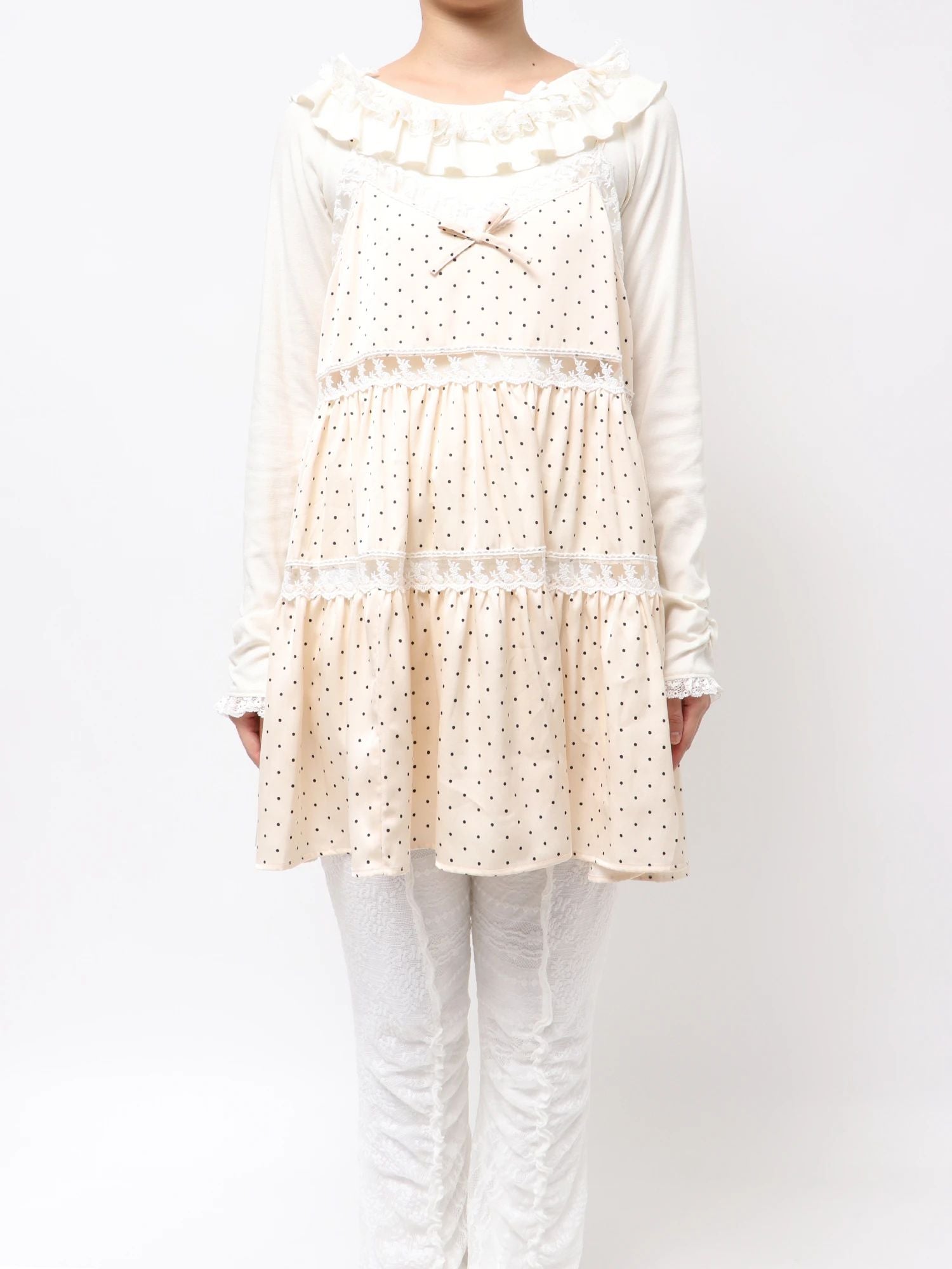 merry jenny｜Dot Babydoll Dress