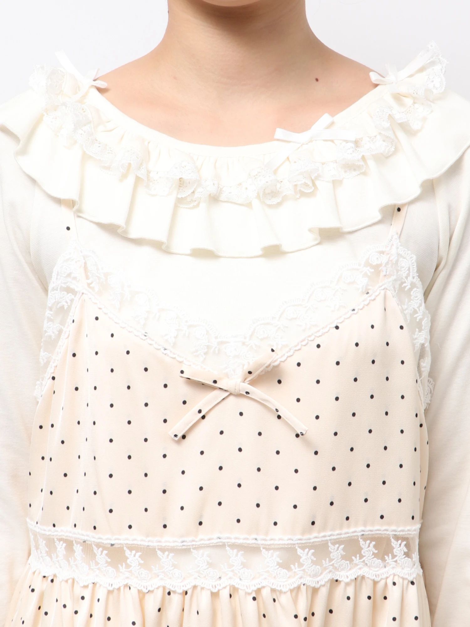 merry jenny｜Dot Babydoll Dress