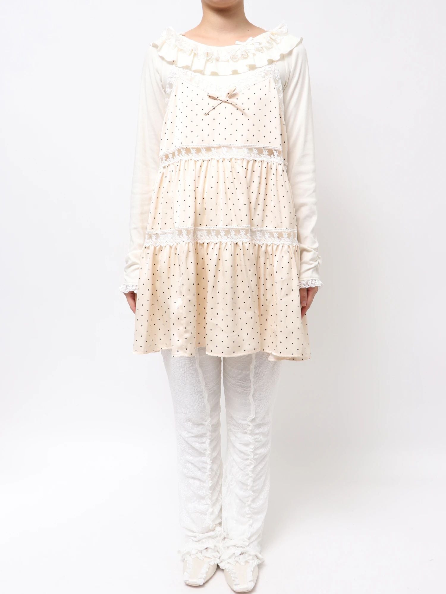 merry jenny｜Dot Babydoll Dress