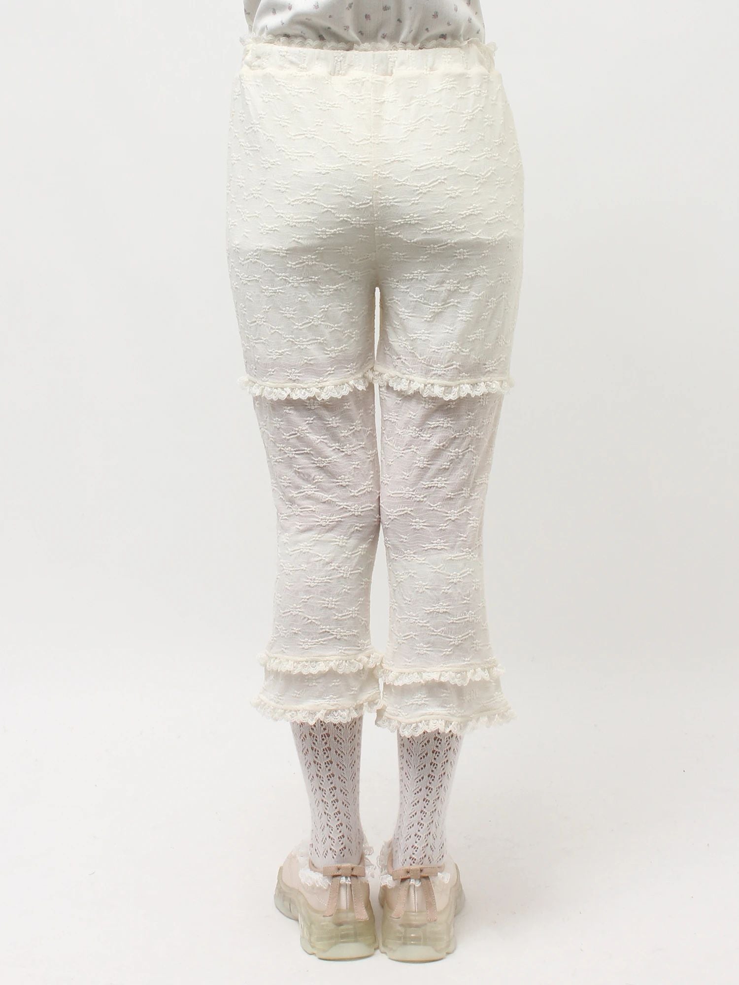 merry jenny｜Stretch Lace Capri Pants