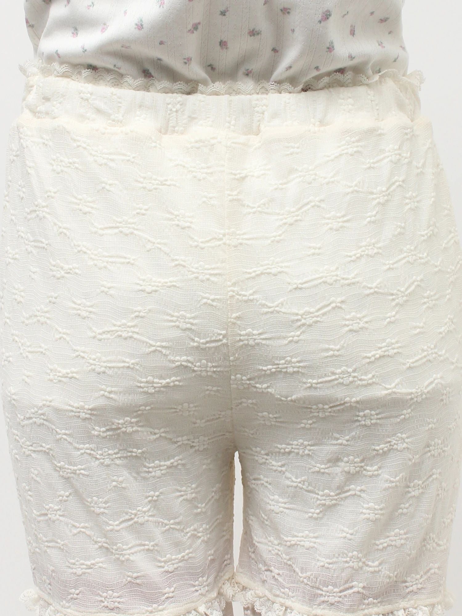 merry jenny｜Stretch Lace Capri Pants
