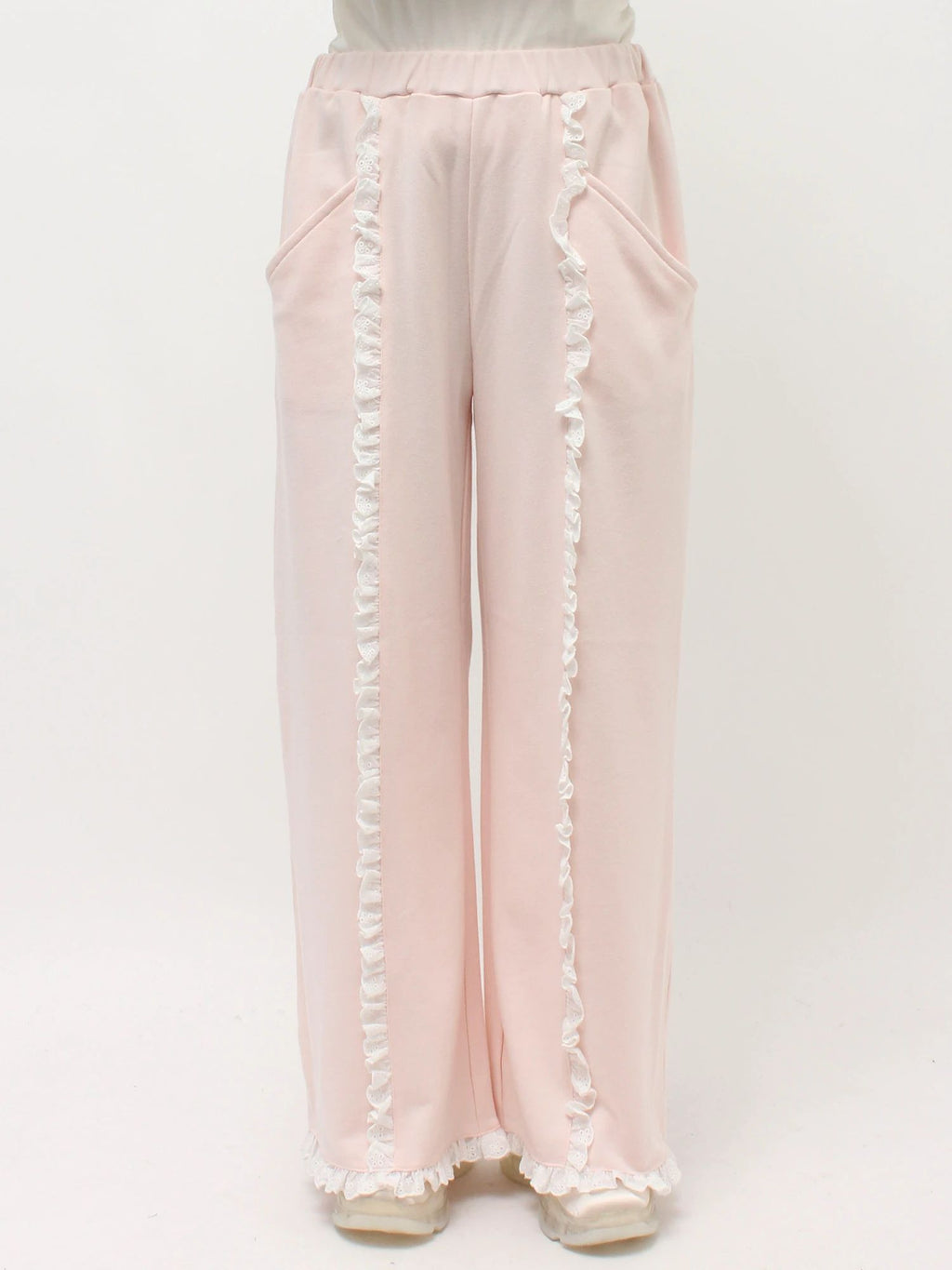 merry jenny｜Lace Frill Sweatpants