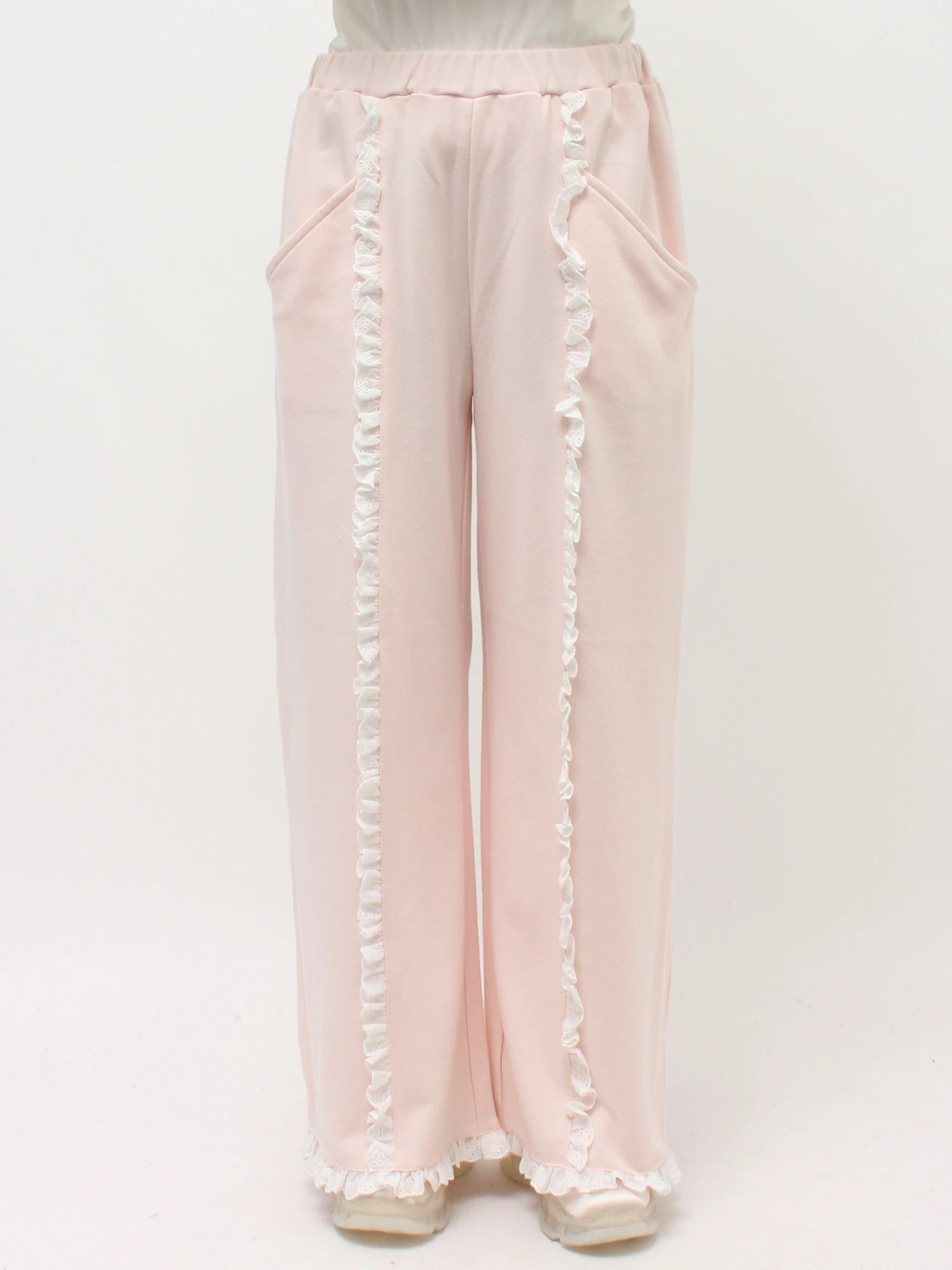 merry jenny｜Lace Frill Sweatpants
