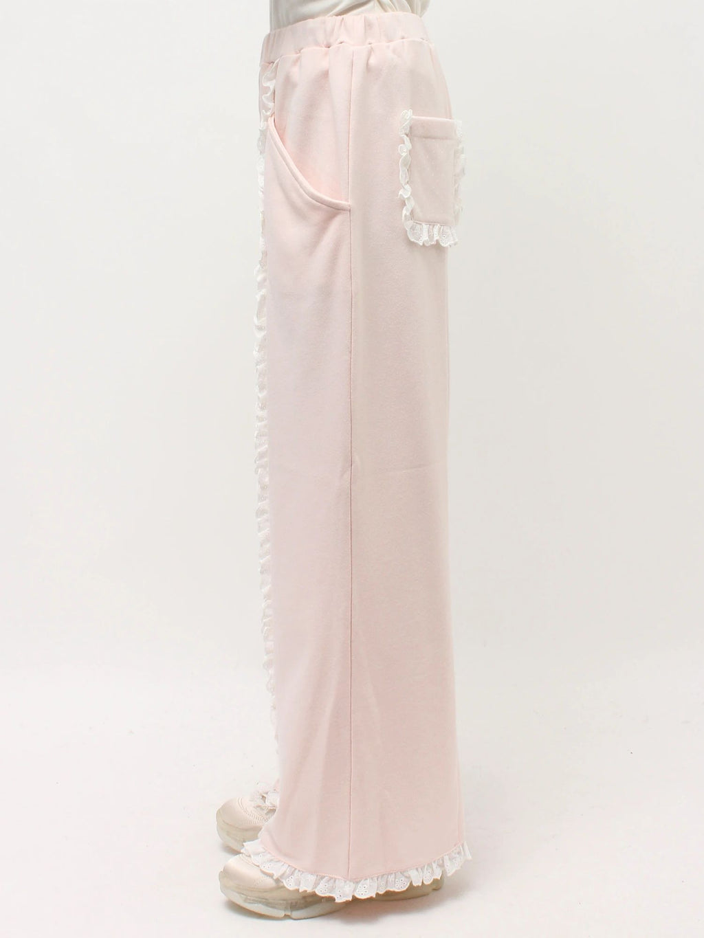 merry jenny｜Lace Frill Sweatpants