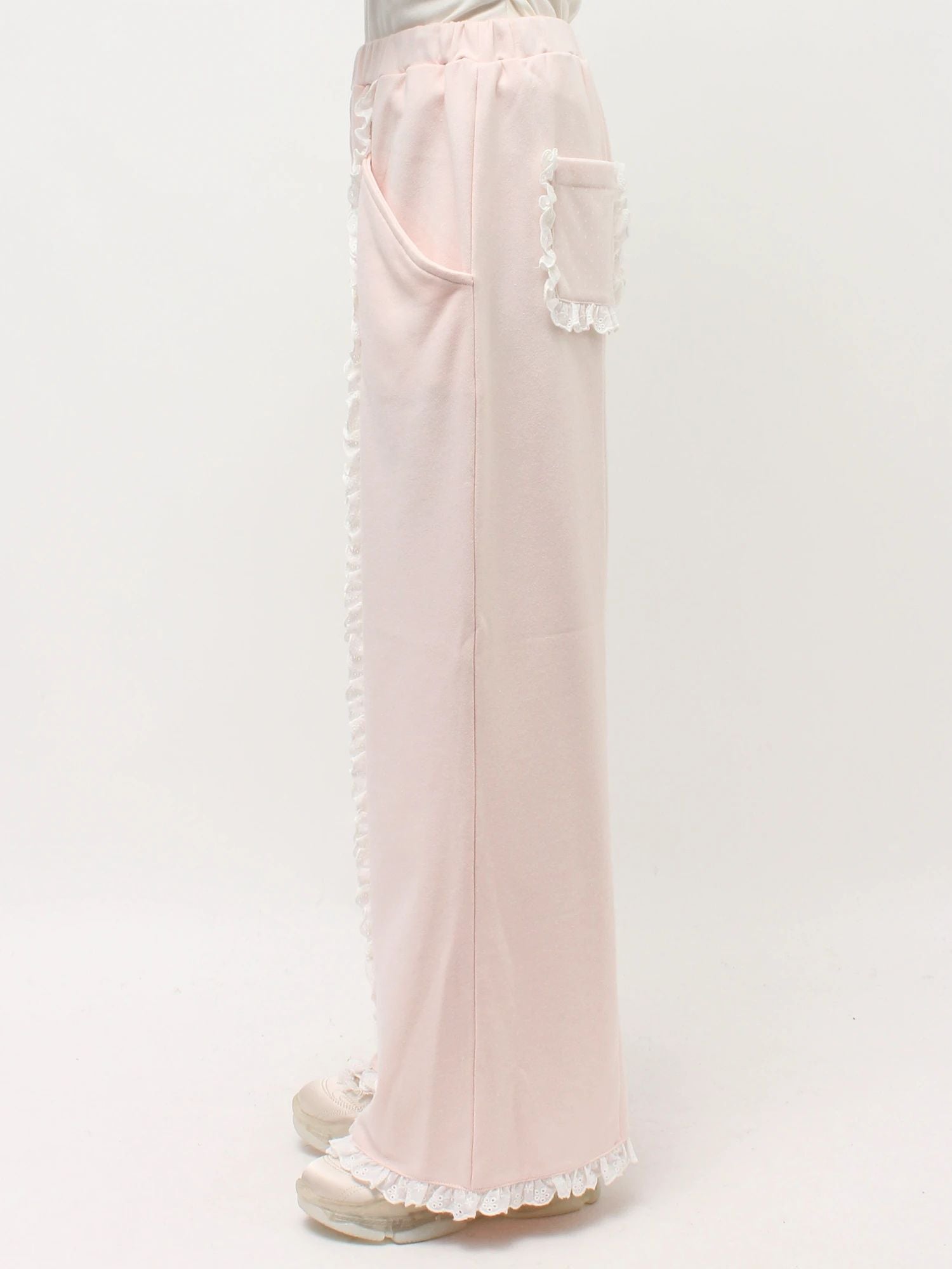 merry jenny｜Lace Frill Sweatpants