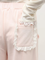 merry jenny｜Lace Frill Sweatpants