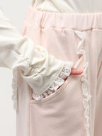 merry jenny｜Lace Frill Sweatpants