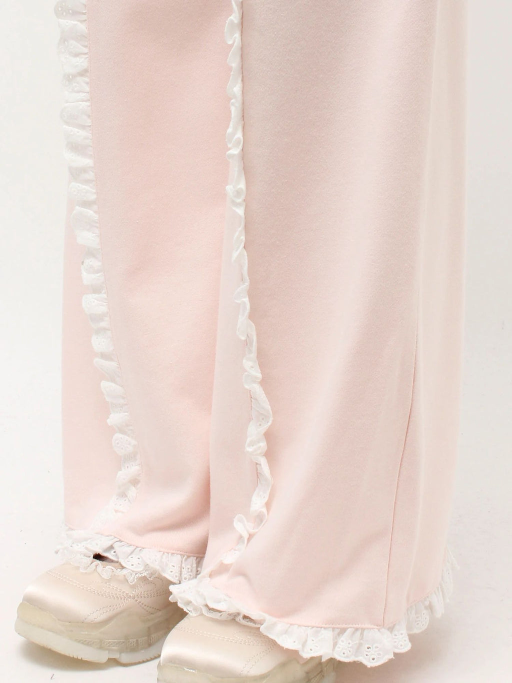 merry jenny｜Lace Frill Sweatpants