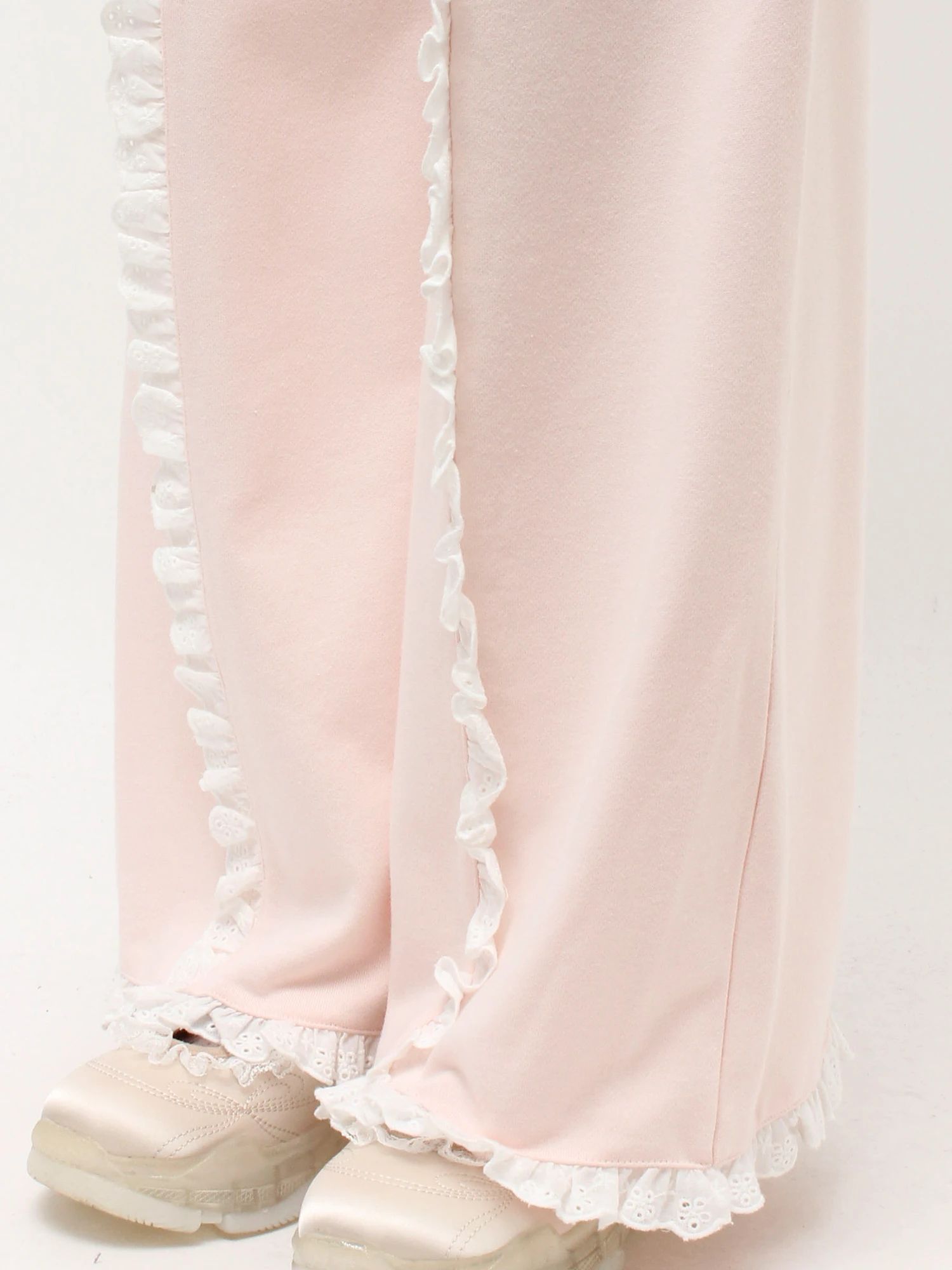 merry jenny｜Lace Frill Sweatpants