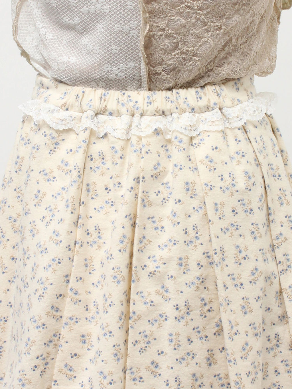 merry jenny｜Flower Assorted Pleated Mini Skirt