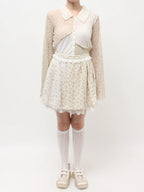 merry jenny｜Flower Assorted Pleated Mini Skirt