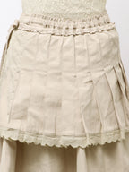 merry jenny｜Pleats Apron Layered Skirt