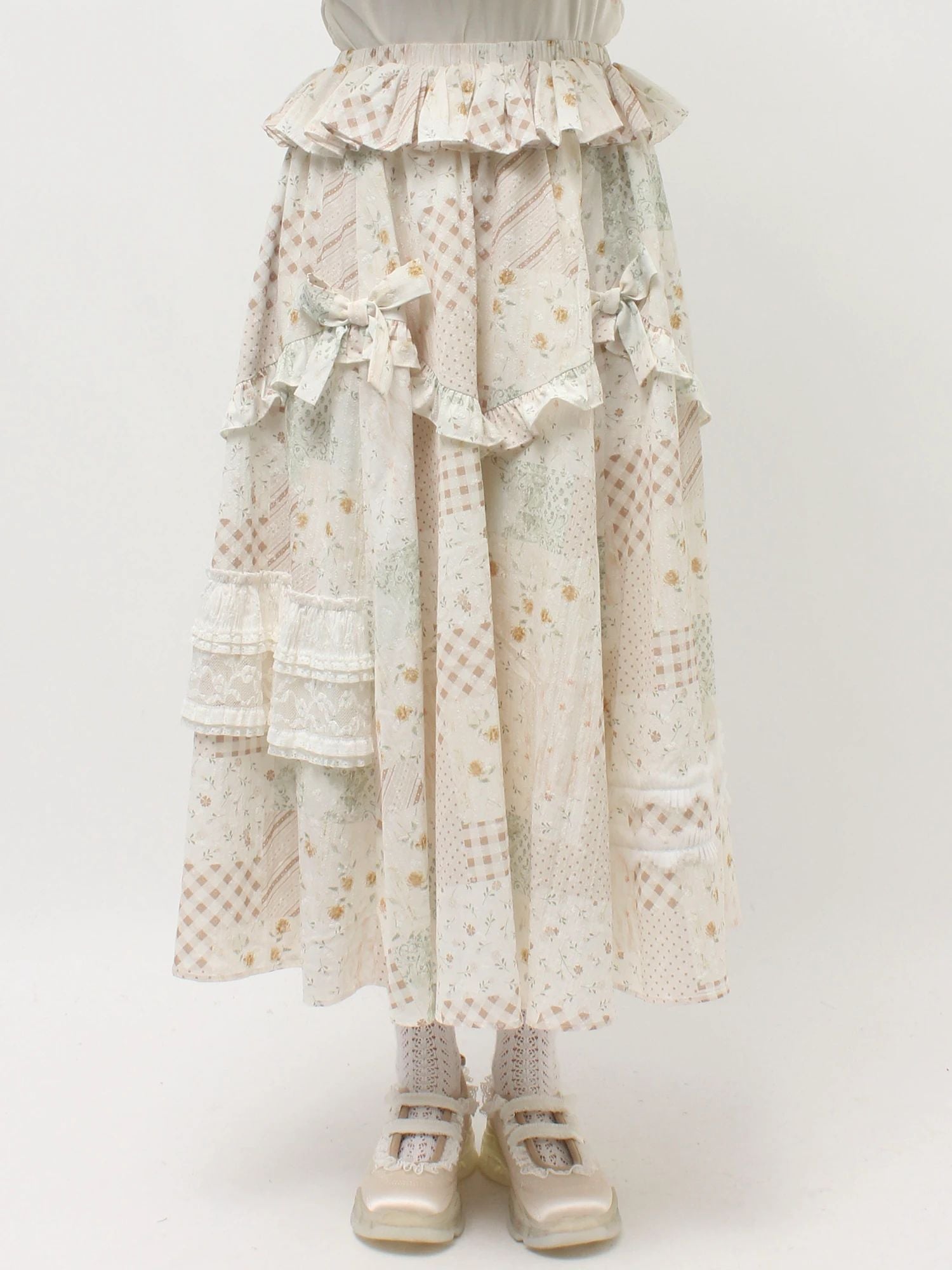 merry jenny｜Decorative Ribbon Flare Skirt